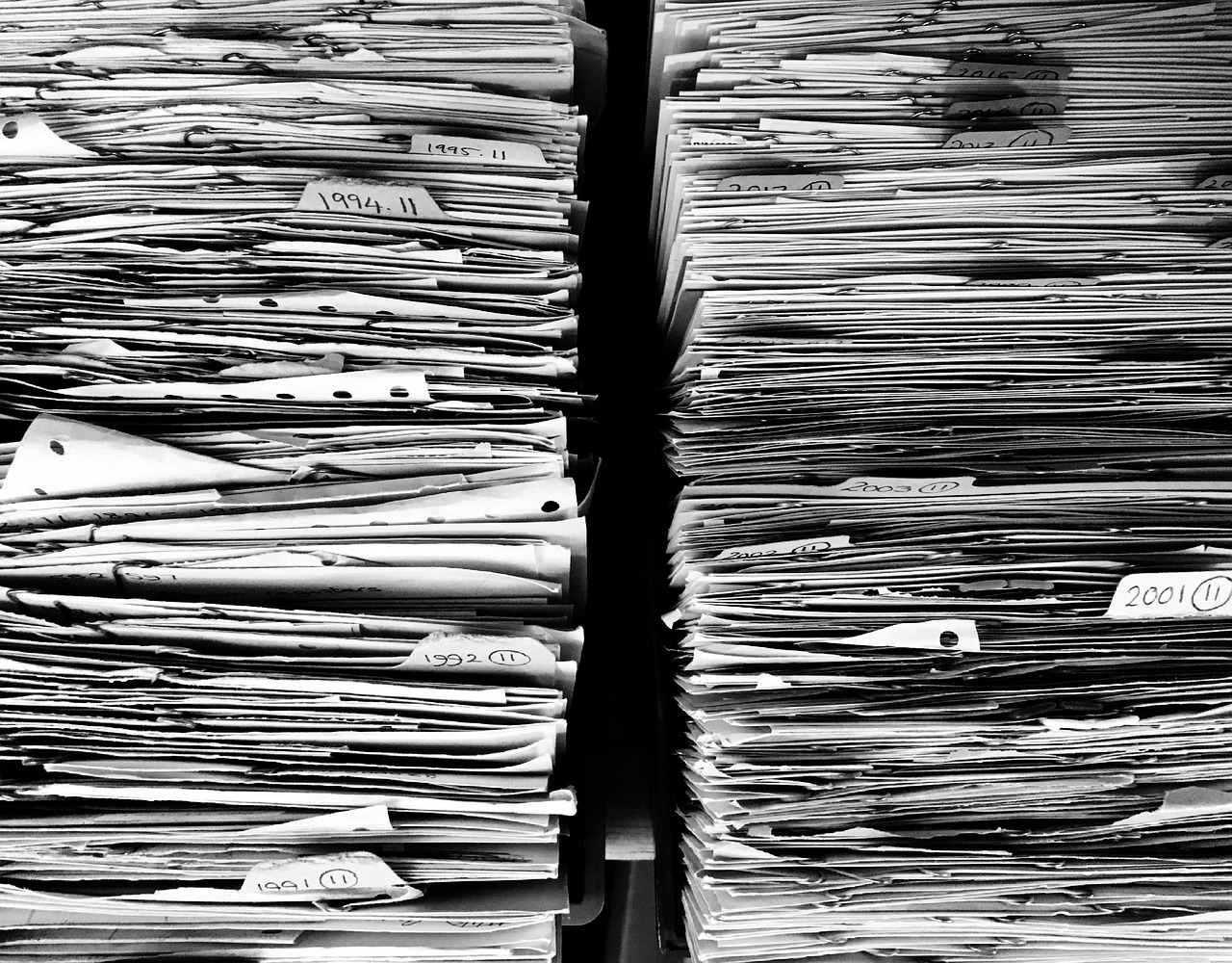 varios archivos apilados