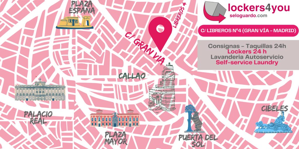 plano de madrid donde se situa el local de lockers de lockers4you