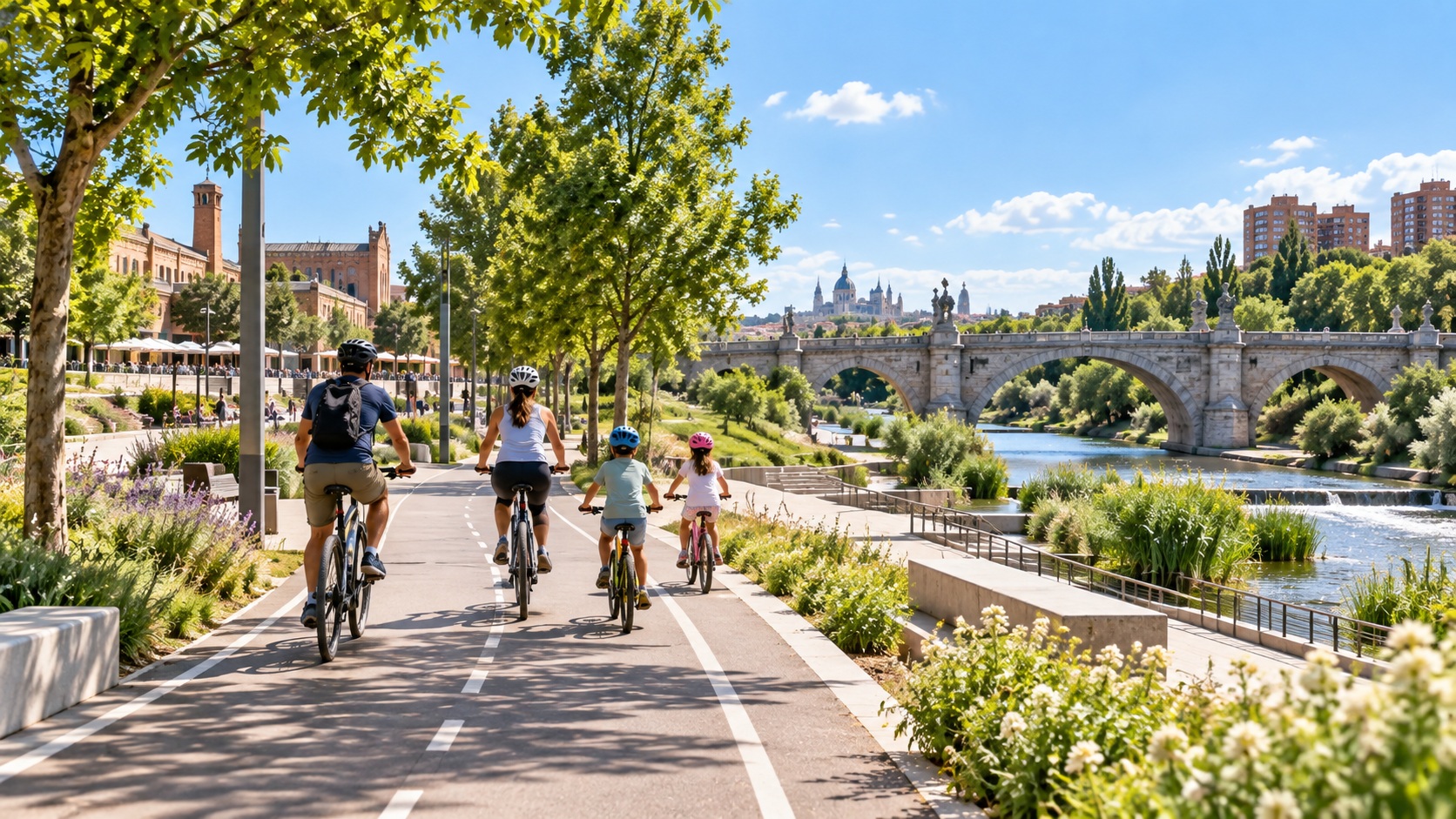 Ruta en bici por Madrid Río