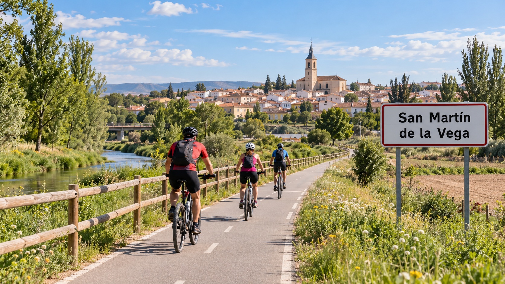 Ruta en bici hasta San Martín de la Vega pasando por Madrid Río