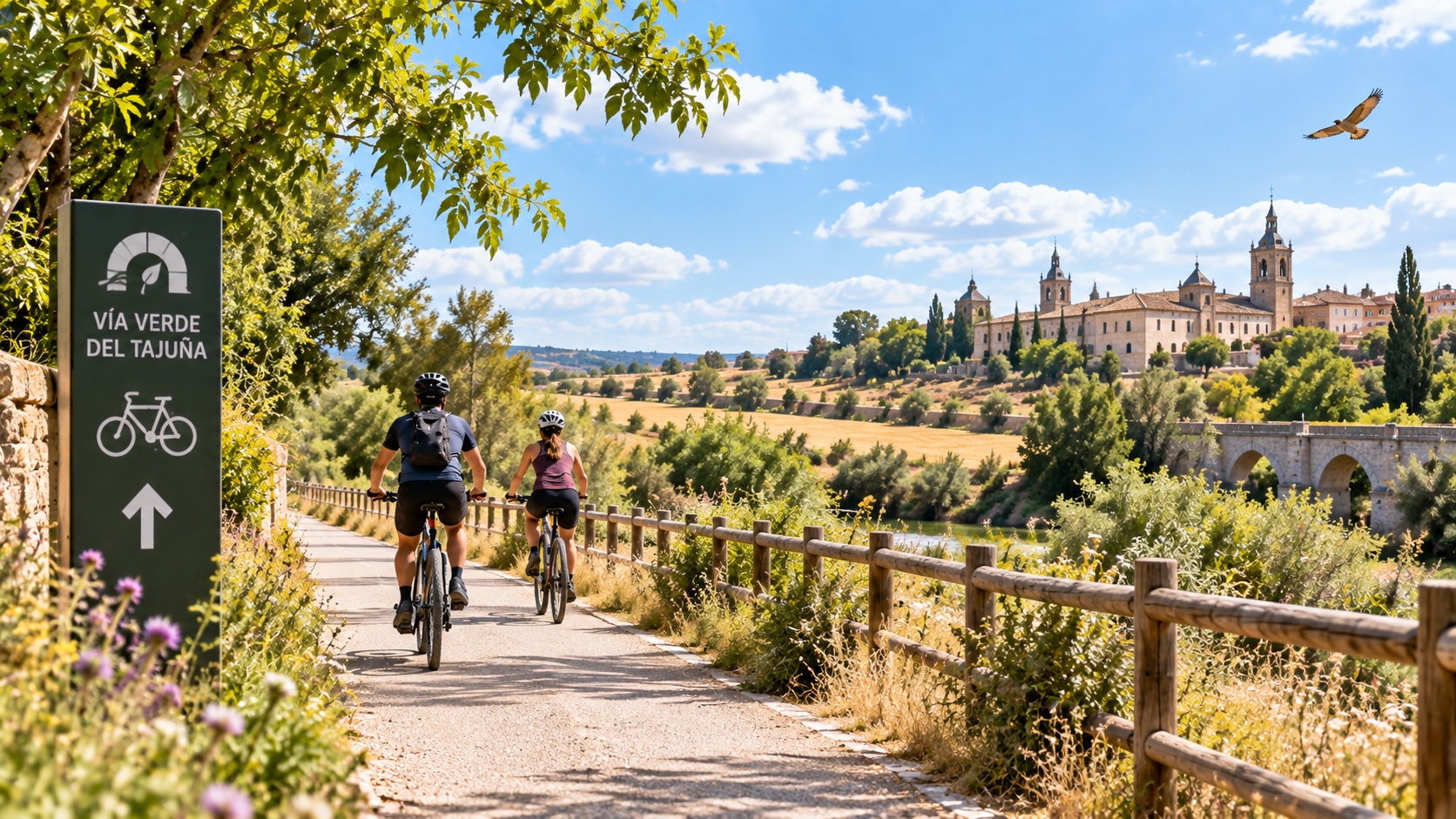 Ruta en bici por la Vía Verde del Tajuña